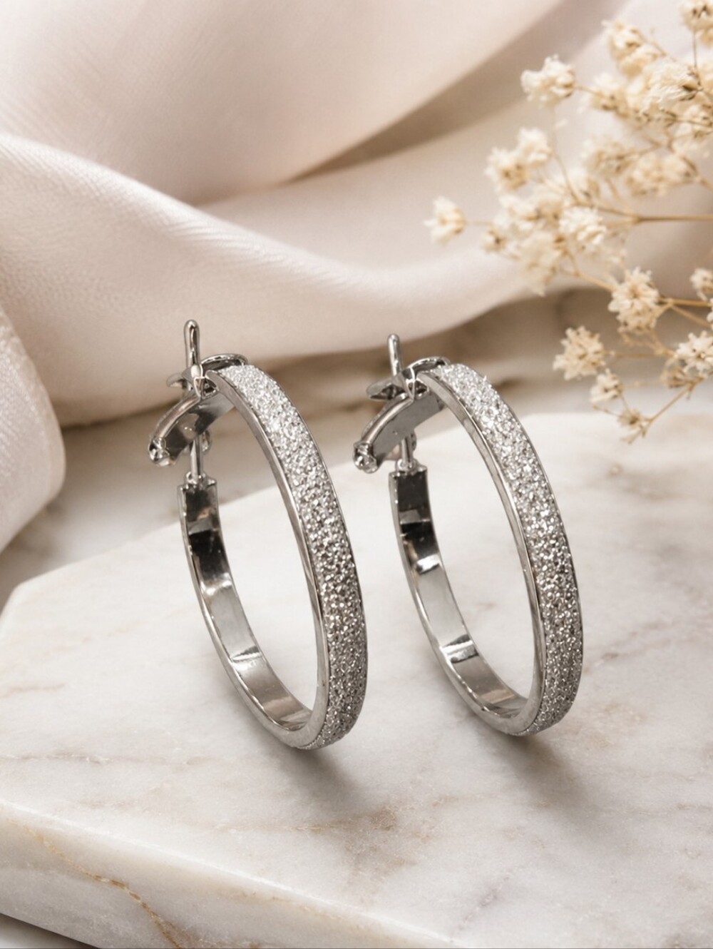 Elegant Silver Hoop Earrings
